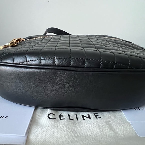 SOLD Celine Black Quilted Leather Shoulder/Crossbody Bag - Picture 5 of 13